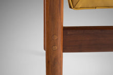 Load image into Gallery viewer, Set of Two (2) Minimalist Thonet Floating Walnut Chairs in the Original Yellow Vinyl, c. 1960s-ABT Modern