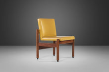 Load image into Gallery viewer, Set of Two (2) Minimalist Thonet Floating Walnut Chairs in the Original Yellow Vinyl, c. 1960s-ABT Modern