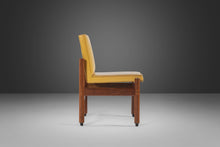 Load image into Gallery viewer, Set of Two (2) Minimalist Thonet Floating Walnut Chairs in the Original Yellow Vinyl, c. 1960s-ABT Modern