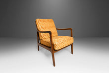 Load image into Gallery viewer, Set of Two (2) Model 109 Lounge Chairs by Ole Wanscher for John Stuart in Solid Walnut in Original Fabric, USA, c. 1956-ABT Modern