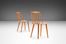 Load image into Gallery viewer, Set of Two (2) Model J 77 'Farmhouse' Chairs in Teak by Folke Palsson for FDB Møbelfabrik, Denmark, c. 1960's-ABT Modern