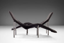 Load image into Gallery viewer, Set of Two (2) Modern "Skye" Leather Chaise Lounge Chairs by Tord Björklund, Sweden, c. 1970's-ABT Modern
