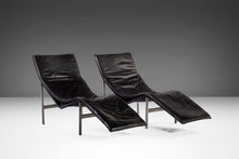 Load image into Gallery viewer, Set of Two (2) Modern "Skye" Leather Chaise Lounge Chairs by Tord Björklund, Sweden, c. 1970's-ABT Modern