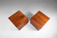 Load image into Gallery viewer, Set of Two (2) Modernist Cubes / End Tables in Walnut After Milo Baughman, c. 1965-ABT Modern
