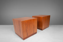 Load image into Gallery viewer, Set of Two (2) Modernist Cubes / End Tables in Walnut After Milo Baughman, c. 1965-ABT Modern