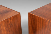 Load image into Gallery viewer, Set of Two (2) Modernist Cubes / End Tables in Walnut After Milo Baughman, c. 1965-ABT Modern