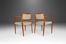 Load image into Gallery viewer, Set of Two (2) Moller Model 65 Arm Chairs by Niels Otto Møller for J.L. Møller Mobelfabrik, Denmark, c. 1960's-ABT Modern