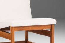 Load image into Gallery viewer, Set of Two (2) Oak Accent Chairs by Hickory Newly Upholstered in Knoll Ivory Boucle Fabric, USA, c. 1960's-ABT Modern