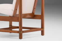 Load image into Gallery viewer, Set of Two (2) Oak Accent Chairs by Hickory Newly Upholstered in Knoll Ivory Boucle Fabric, USA, c. 1960's-ABT Modern