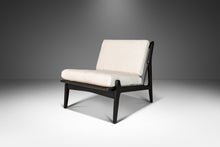 Load image into Gallery viewer, Set of Two (2) Rare Ebonized Lounge Chairs in Bouclé by Ib Kofod Larsen for Selig, Denmark, c. 1950's-ABT Modern
