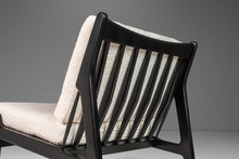 Load image into Gallery viewer, Set of Two (2) Rare Ebonized Lounge Chairs in Bouclé by Ib Kofod Larsen for Selig, Denmark, c. 1950's-ABT Modern