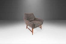 Load image into Gallery viewer, Set of Two (2) Restored Lounge Chairs After Gio Ponti Newly Upholstered and Set on an Angular Walnut Base, Italy, c. 1960's-ABT Modern