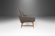 Load image into Gallery viewer, Set of Two (2) Restored Lounge Chairs After Gio Ponti Newly Upholstered and Set on an Angular Walnut Base, Italy, c. 1960's-ABT Modern
