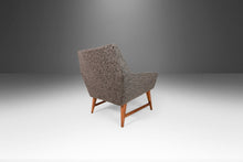 Load image into Gallery viewer, Set of Two (2) Restored Lounge Chairs After Gio Ponti Newly Upholstered and Set on an Angular Walnut Base, Italy, c. 1960's-ABT Modern