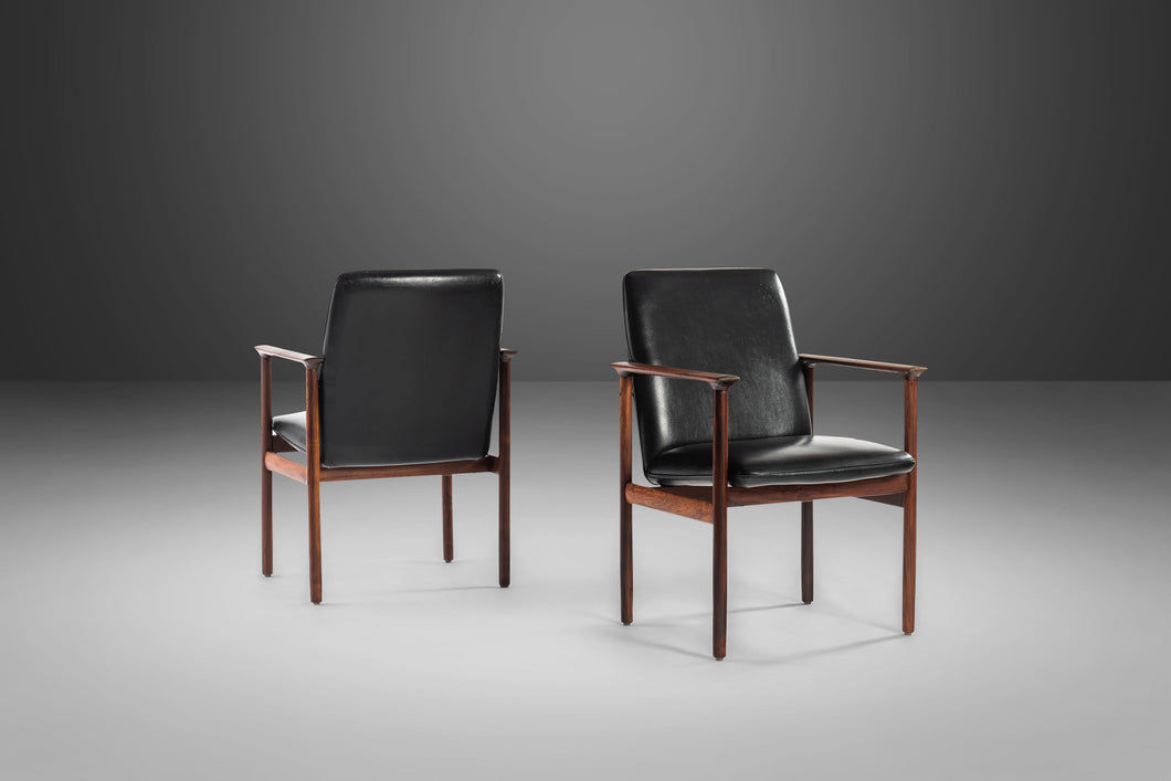 Set of Two (2) Rosewood Arm / Lounge Chair by Sven Ivar Dysthe for Dokka Møbler, Norway, c. 1960's-ABT Modern