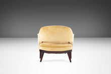 Load image into Gallery viewer, Set of Two (2) Saber-Leg Lounge Chairs in Walnut & Original Fabric Attributed to Harvey Probber, USA, c. 1960's-ABT Modern