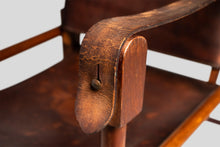 Load image into Gallery viewer, Set of Two (2) Safari Chairs by Wilhelm Kienzle for Wohnbedarf in Original Patinaed Leather, Switzerland, c. 1950's-ABT Modern