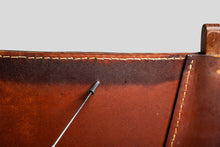 Load image into Gallery viewer, Set of Two (2) Safari Chairs by Wilhelm Kienzle for Wohnbedarf in Original Patinaed Leather, Switzerland, c. 1950's-ABT Modern