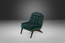 Load image into Gallery viewer, Set of Two (2) Scoop Lounge Chairs Attributed to Adrian Pearsall in Rich Tufted Green Velvet, c. 1960s-ABT Modern