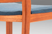 Load image into Gallery viewer, Set of Two (2) Side Chairs in Teak & Original Blue Knit Fabric by Skaraborgs Mobelindustri, Sweden, c. 1960's-ABT Modern