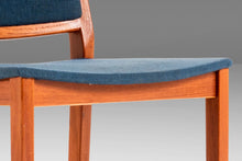 Load image into Gallery viewer, Set of Two (2) Side Chairs in Teak & Original Blue Knit Fabric by Skaraborgs Mobelindustri, Sweden, c. 1960's-ABT Modern