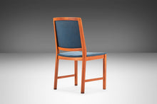 Load image into Gallery viewer, Set of Two (2) Side Chairs in Teak & Original Blue Knit Fabric by Skaraborgs Mobelindustri, Sweden, c. 1960's-ABT Modern
