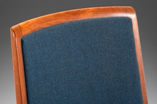 Load image into Gallery viewer, Set of Two (2) Side Chairs in Teak & Original Blue Knit Fabric by Skaraborgs Mobelindustri, Sweden, c. 1960's-ABT Modern