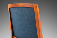 Load image into Gallery viewer, Set of Two (2) Side Chairs in Teak & Original Blue Knit Fabric by Skaraborgs Mobelindustri, Sweden, c. 1960's-ABT Modern