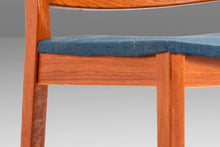 Load image into Gallery viewer, Set of Two (2) Side Chairs in Teak & Original Blue Knit Fabric by Skaraborgs Mobelindustri, Sweden, c. 1960's-ABT Modern