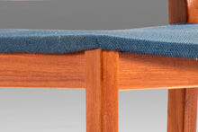 Load image into Gallery viewer, Set of Two (2) Side Chairs in Teak & Original Blue Knit Fabric by Skaraborgs Mobelindustri, Sweden, c. 1960's-ABT Modern