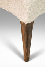Load image into Gallery viewer, Set of Two (2) Slipper Chairs Attributed to T. H. Robsjohn-Gibbings Newly Upholstered in Knoll Fabrics White Boucle, USA, c. 1960's-ABT Modern