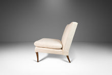 Load image into Gallery viewer, Set of Two (2) Slipper Chairs Attributed to T. H. Robsjohn-Gibbings Newly Upholstered in Knoll Fabrics White Boucle, USA, c. 1960's-ABT Modern