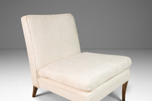 Load image into Gallery viewer, Set of Two (2) Slipper Chairs Attributed to T. H. Robsjohn-Gibbings Newly Upholstered in Knoll Fabrics White Boucle, USA, c. 1960's-ABT Modern