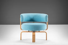 Load image into Gallery viewer, Set of Two (2) Swedish Modern Ikea Swivel Chairs in Birch and Original Turquoise Knit Fabric-ABT Modern