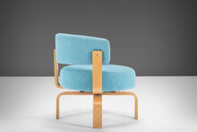 Load image into Gallery viewer, Set of Two (2) Swedish Modern Ikea Swivel Chairs in Birch and Original Turquoise Knit Fabric-ABT Modern