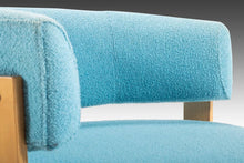 Load image into Gallery viewer, Set of Two (2) Swedish Modern Ikea Swivel Chairs in Birch and Original Turquoise Knit Fabric-ABT Modern