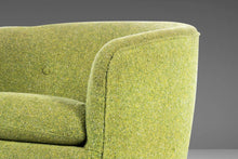 Load image into Gallery viewer, Set of Two ( 2 ) Swiveling Barrel Chairs in Original Green Tweed Attributed to Milo Baughman, USA, c. 1970's-ABT Modern