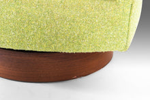 Load image into Gallery viewer, Set of Two ( 2 ) Swiveling Barrel Chairs in Original Green Tweed Attributed to Milo Baughman, USA, c. 1970's-ABT Modern
