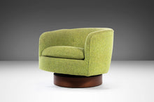 Load image into Gallery viewer, Set of Two ( 2 ) Swiveling Barrel Chairs in Original Green Tweed Attributed to Milo Baughman, USA, c. 1970's-ABT Modern