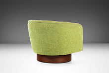 Load image into Gallery viewer, Set of Two ( 2 ) Swiveling Barrel Chairs in Original Green Tweed Attributed to Milo Baughman, USA, c. 1970's-ABT Modern