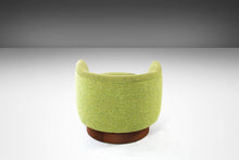 Load image into Gallery viewer, Set of Two ( 2 ) Swiveling Barrel Chairs in Original Green Tweed Attributed to Milo Baughman, USA, c. 1970's-ABT Modern