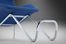 Load image into Gallery viewer, Set of Two (2) "Take a Line for a Walk" Lounge Chairs w/ Footrests in Blue Fabric by Alfredo Häberli for Moroso, Italy, c. 2000's-ABT Modern