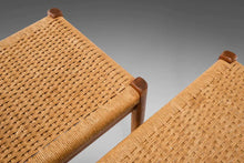 Load image into Gallery viewer, Set of Two (2) Teak Benches by Niels Moller for J.L. Mollers Mobelfabrik with Paper Cord Seats, c. 1960s-ABT Modern