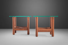 Load image into Gallery viewer, Set of Two (2) Tubular Glass-Top End Tables After Adrian Pearsall for Craft Associates, c. 1960s-ABT Modern