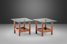Load image into Gallery viewer, Set of Two (2) Tubular Glass-Top End Tables After Adrian Pearsall for Craft Associates, c. 1960s-ABT Modern