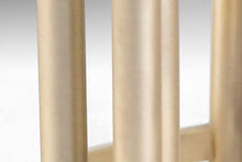 Load image into Gallery viewer, Set of Two (2) Tubular Hollywood Regency End Tables in Gold w/ Glass Tops, USA, c. 1980's-ABT Modern