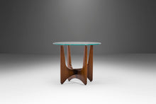 Load image into Gallery viewer, Set of Two (2) Walnut End Tables Attributed to Adrian Pearsall w/ Glass Tops, USA, c. 1960's-ABT Modern
