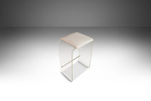 Load image into Gallery viewer, Set of Two ( 2) Waterfall Shaped Lucite Bar Height Barstools in Bouclé After Charles Hollis Jones, USA, c. 1980s-ABT Modern