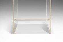 Load image into Gallery viewer, Set of Two ( 2) Waterfall Shaped Lucite Bar Height Barstools in Bouclé After Charles Hollis Jones, USA, c. 1980s-ABT Modern