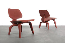 Load image into Gallery viewer, Set of Two Custom Charles and Ray Eames for Herman Miller LCW Lounge Chairs Powder Coated in Rust Red-ABT Modern